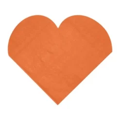 Badaboum Serviette En Papier Coeur Orange X20
