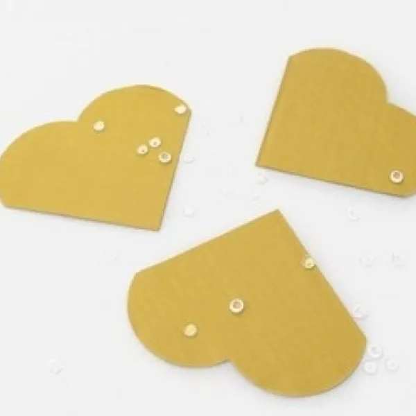 Badaboum Serviette En Papier Coeur Or X20