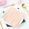 Badaboum Serviette En Papier Rose Avec Torsade Dor