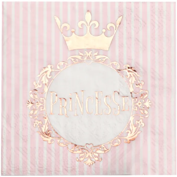 Hot Serviettes En Papier Anniversaire Princesse 25Cm X20 Pi Ces Theme Deco Princesse