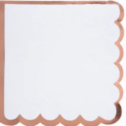 Badaboum Serviettes En Papier Festonn S Rose Gold 25Cm X20 Pi Ces