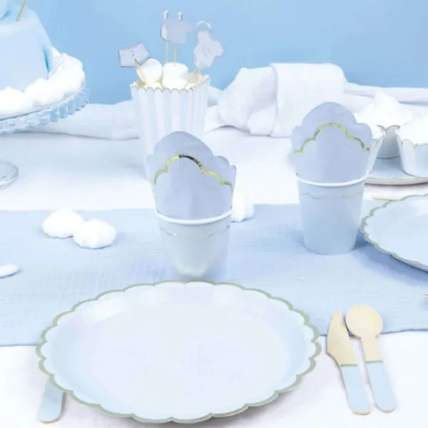 Clearance Serviettes 33X33 Cm Bleu Pastel X 16 Pi Ces Theme Deco Pastel