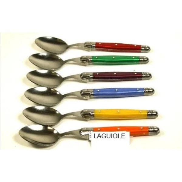 New Set De 6 Cuill Res Laguiole Pastel Theme Deco Pastel
