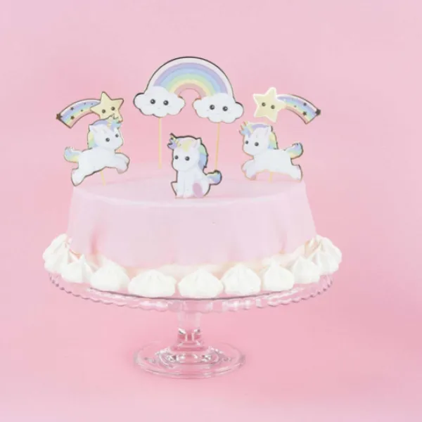 Clearance Set De 6 D Coration G Teaux Baby Licorne Theme D Co Baby Shower
