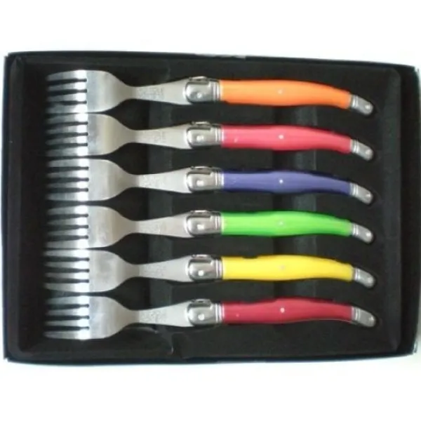 Outlet Set De 6 Fourchettes Laguiole Pastel Theme Deco Pastel