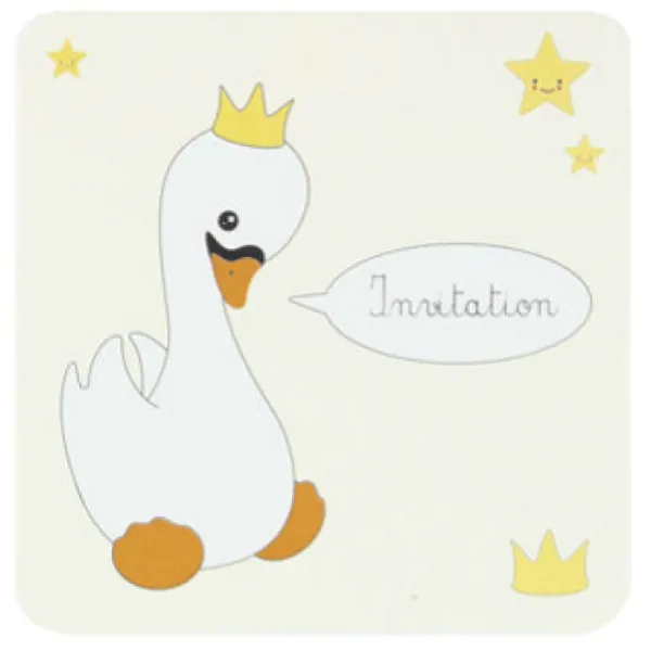Best Set De 8 Invitation Baby Cygne Theme D Co Baby Shower