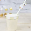 Sale Set De 10 Pailles Blanches Toiles Or Baby Cygne Theme D Co Baby Shower