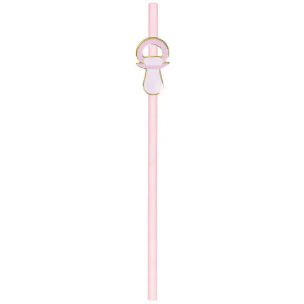 Outlet Set De 10 Pailles Roses Baby Girl Theme D Co Baby Shower