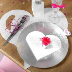 Badaboum Set De Table Coeur Blanc X50