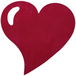 Badaboum Set De Table Coeur Bordeaux X50
