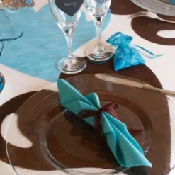 Badaboum Set De Table Coeur Chocolat X50