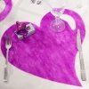 Badaboum Set De Table Coeur En Tissu Intisse Prune X 50 Pi Ces