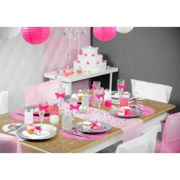 Badaboum Set De Table Coeur En Tissu Intisse Prune X 50 Pi Ces