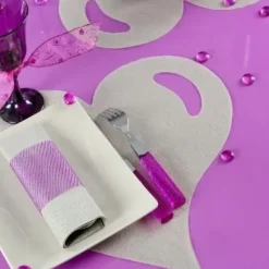 Badaboum Set De Table Coeur Mariage Taupe X50