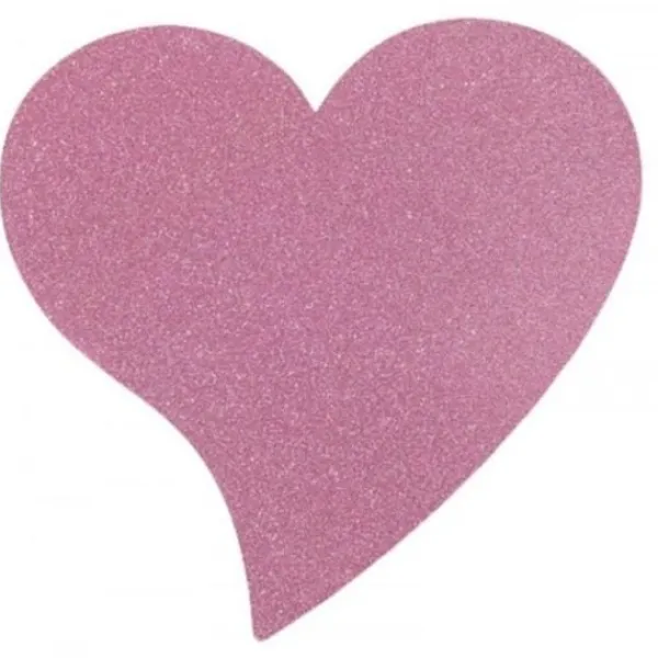 Badaboum Set De Table Coeur Paillet Fuchsia X2