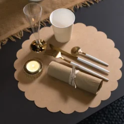 Badaboum Set De Table Festonn Naturel X 6 Pi Ces
