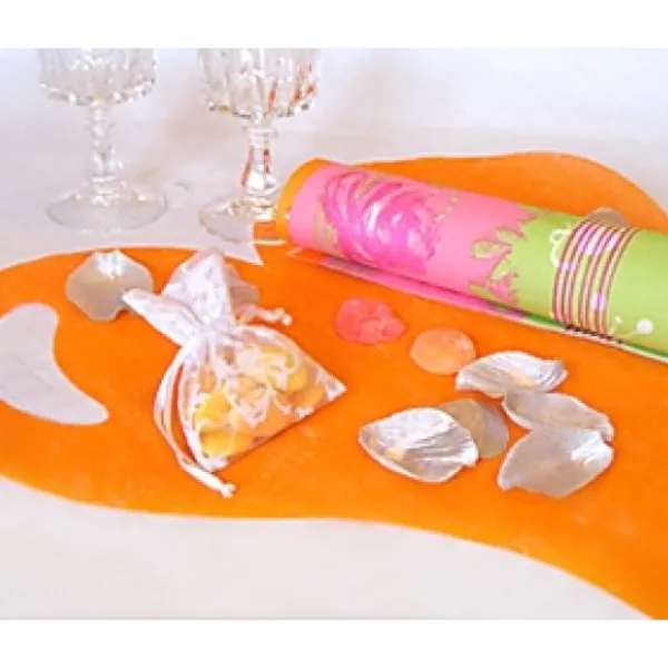Badaboum Set De Table Mariage Coeur Orange X 50 Pc