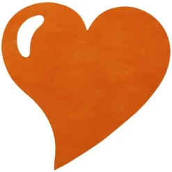 Badaboum Set De Table Mariage Coeur Orange X 50 Pc