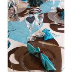 Badaboum Set De Table Mariage Coeur Parme X 50 Pi Ces