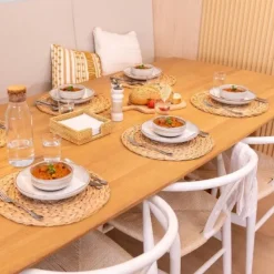 Hot Set De Table Rond En Paille 30Cm Theme Jute