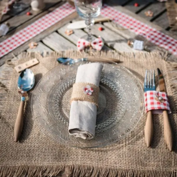 Best Set De Table Toile De Jute Effil E Theme Jute