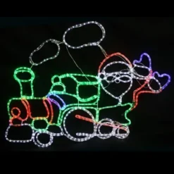 Badaboum Silhouette Lumineuse P Re Noel Sur Locomotive Best