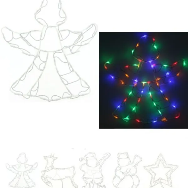 Badaboum Silhouette Lumineuse Pour Fenetre 50 Lampes Discount
