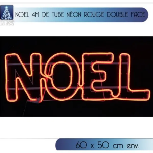Badaboum Silhouette Noel Lumineux Rouge Double Face New