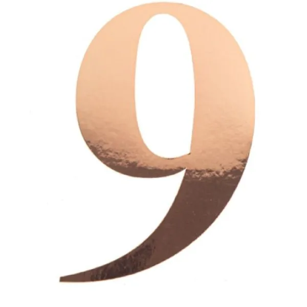Badaboum Sticker Chiffre 9 Rose Gold