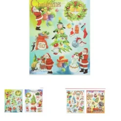 Badaboum Sticker De Noel Pas Cher Traditionnel Pour Vitrine Clearance