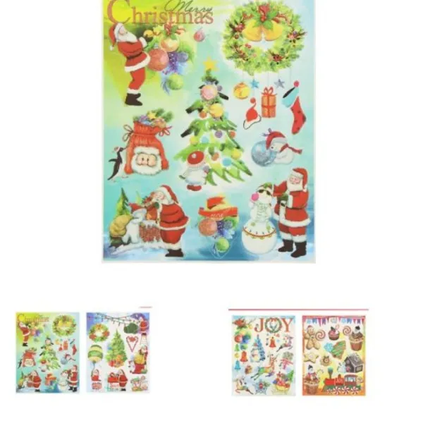 Badaboum Sticker De Noel Pas Cher Traditionnel Pour Vitrine Clearance