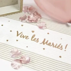 Badaboum Sur Chemin De Table Vive Les Mari S Rose Gold