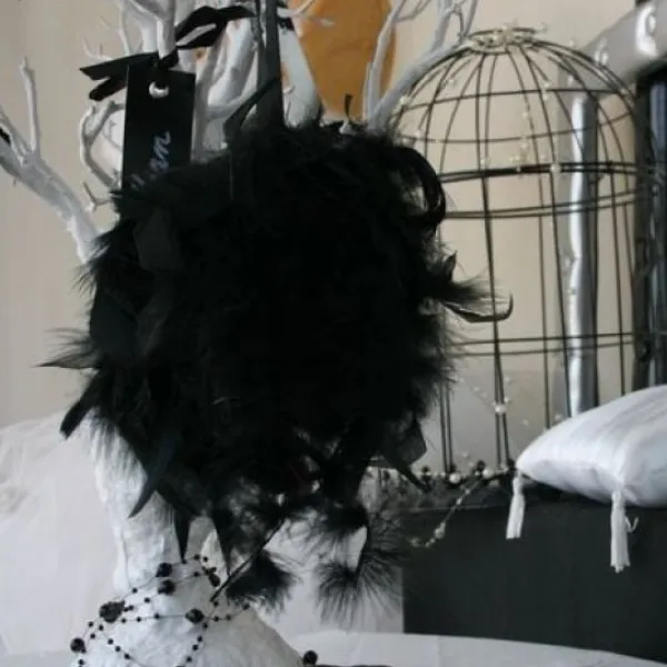 Badaboum Suspension Boule Plume 10 Cm
