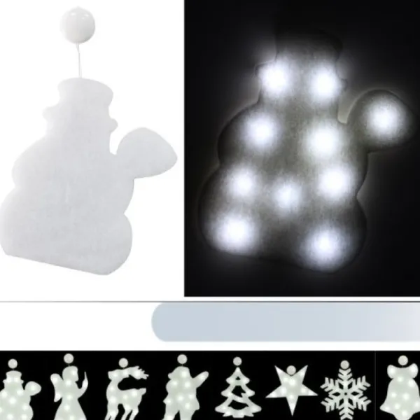 Badaboum Suspension De Noel Lumineuse 10 Led Pour Fenêtre Best