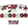 Badaboum Suspension Pour Sapin De Noel Blanc Marron Rouge X 22 Outlet