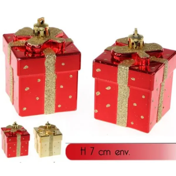 Badaboum Suspension Sapin De Noel Forme Paquet Cadeau X 2 Pi Ces Hot