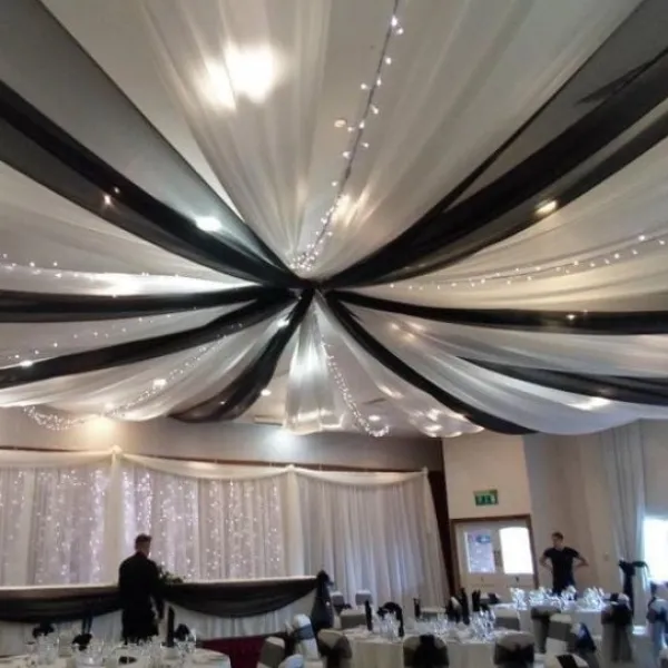 Best Tenture Mariage En Tulle Noire 75Cm X 12 M Tres Theme Cinema