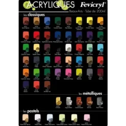 Tube De Peinture Acrylique 200Ml Pastel Rouge Primaire Theme Deco Pastel