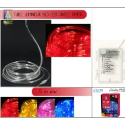 Badaboum Tube Lumineux De Noel 50 Led Multicolore Outlet