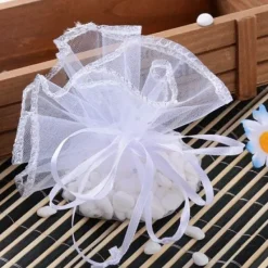 Badaboum Tulle Drag Es Papillon Blanc X 10 Pi Ces