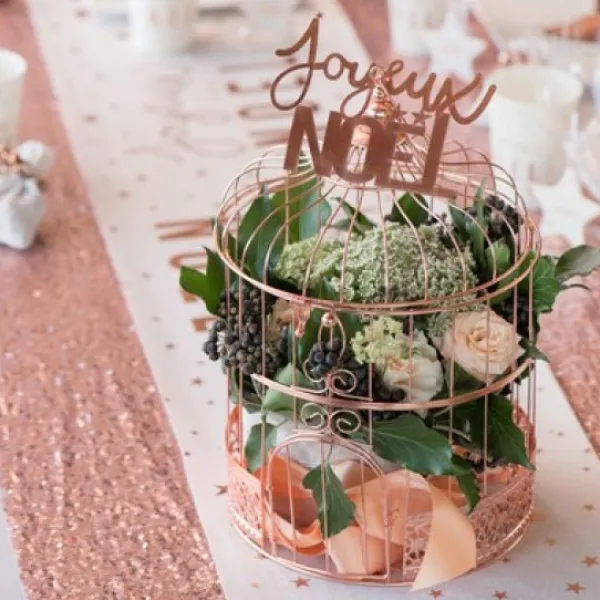 Badaboum Urne Cage Oiseau Rose Gold