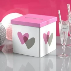 Badaboum Urne Mariage Avec Coeur Rose
