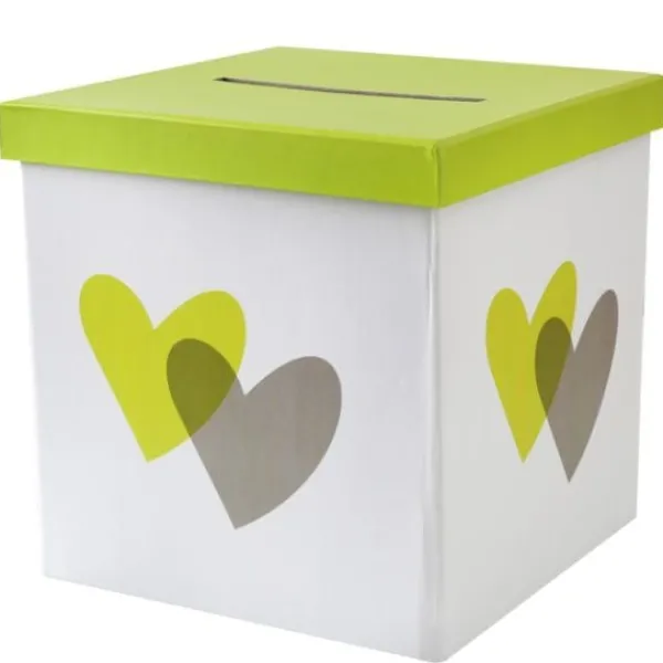 Badaboum Urne Mariage Avec Coeur Vert Anis