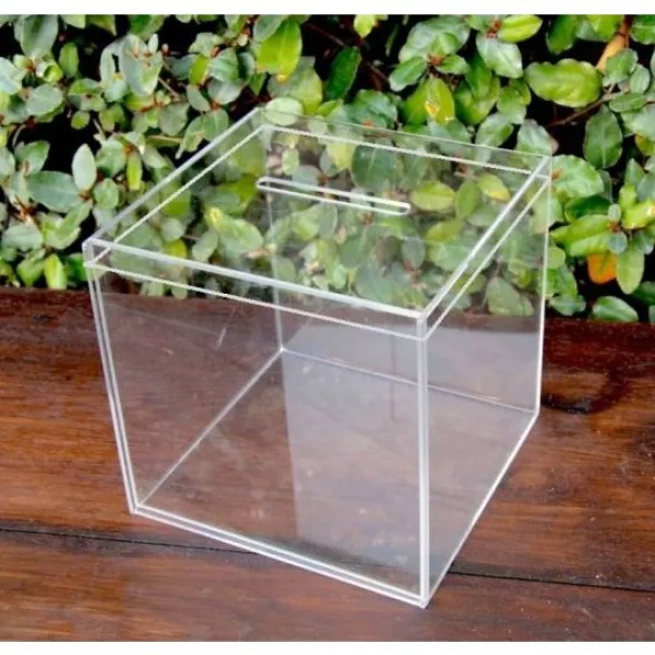 Outlet Urne Mariage En Plexi Transparente 25Cm Theme Communion