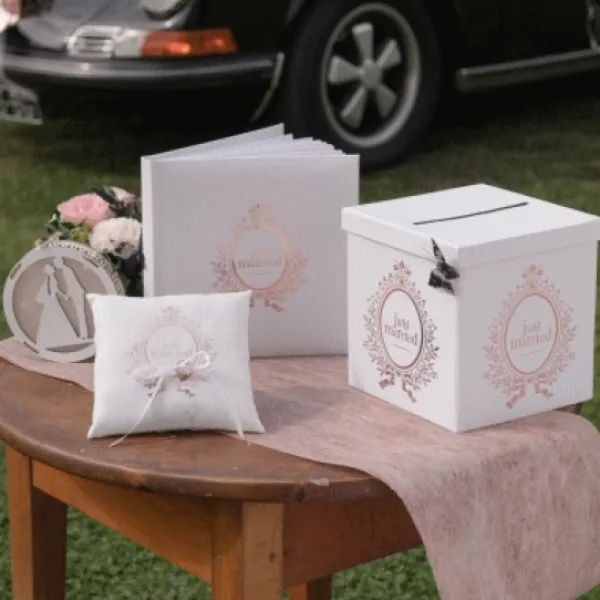 Badaboum Urne Mariage Just Married Rose Gold