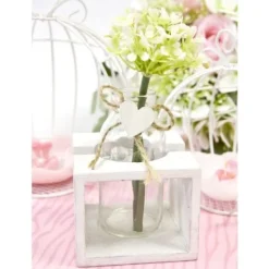 Badaboum Vase Avec Coeur Support En Bois