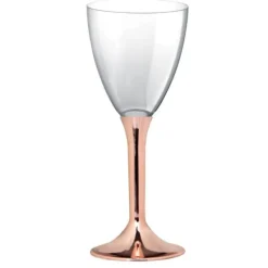 Badaboum Verre A Vin Plastique Rose Gold Chrome X 20 Pi Ces