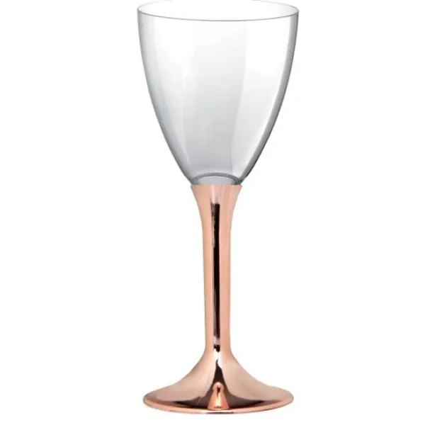 Badaboum Verre A Vin Plastique Rose Gold Chrome X 20 Pi Ces