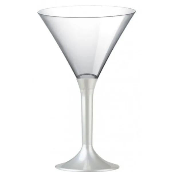 Badaboum Verre Cocktail En Plastique Nacre Blanc X 20 Pi Ces